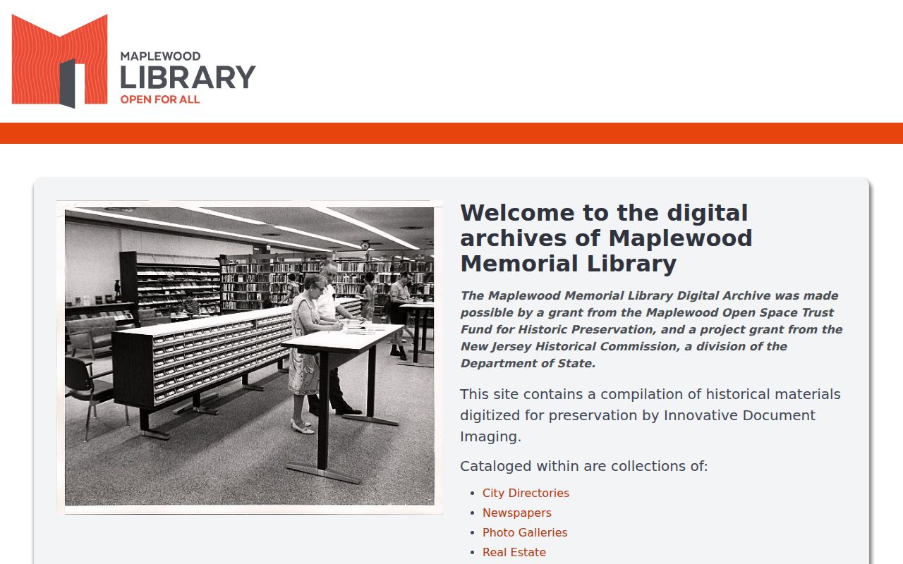 Maplewood city directory digital archive collection choices