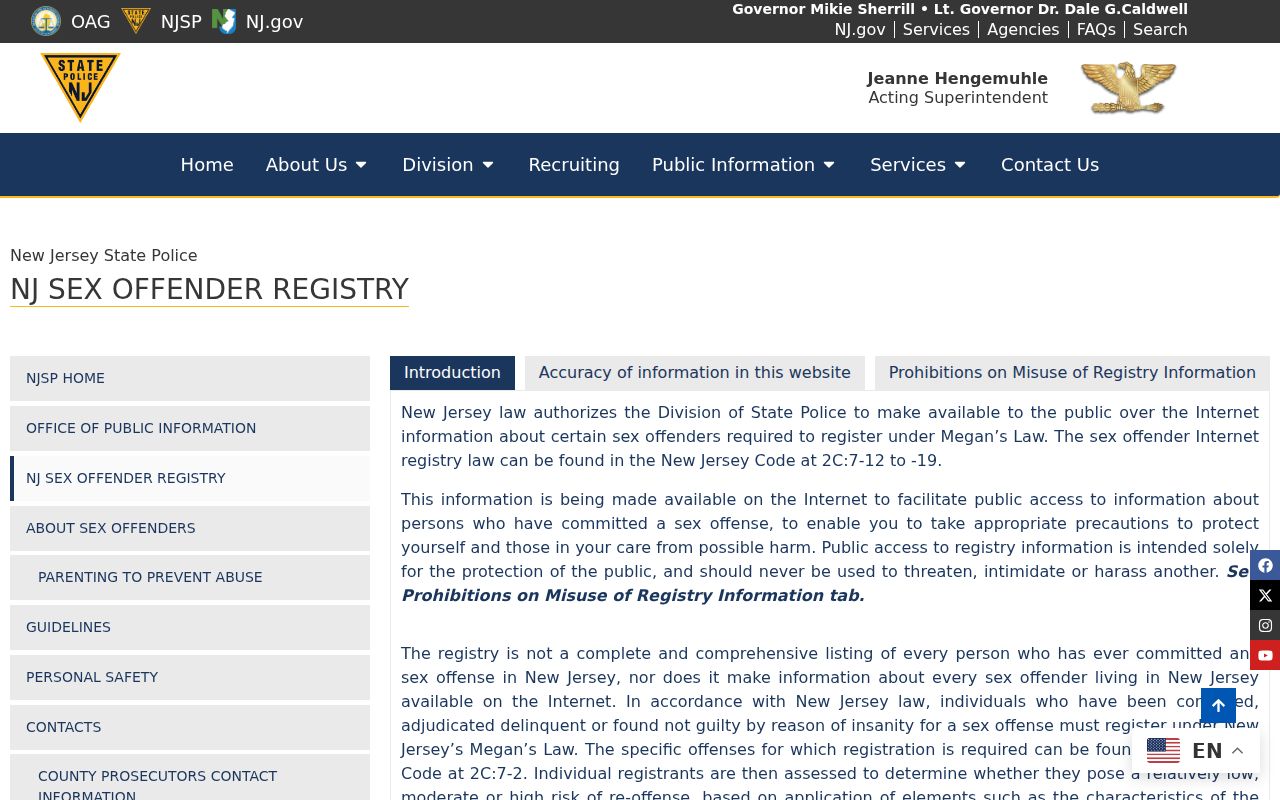 Maplewood residents directory New Jersey sex offender registry information